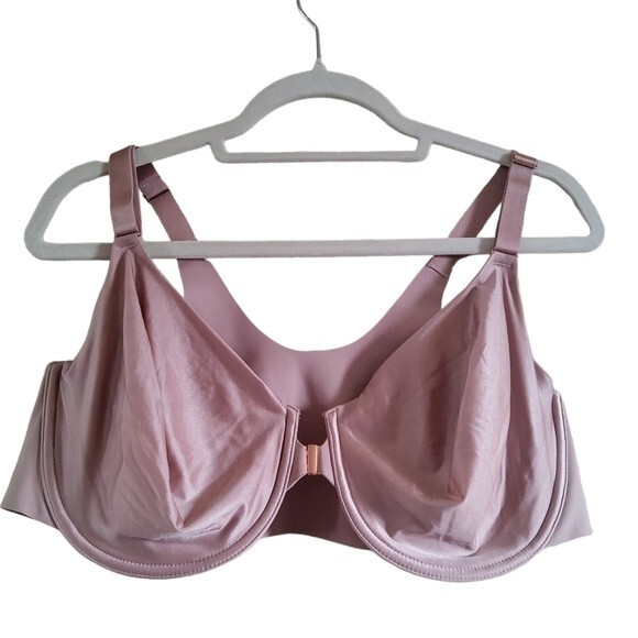 Soma Vanishing 360 Unlined Perfect Coverage Front Close Bra 40B Rose Pink New